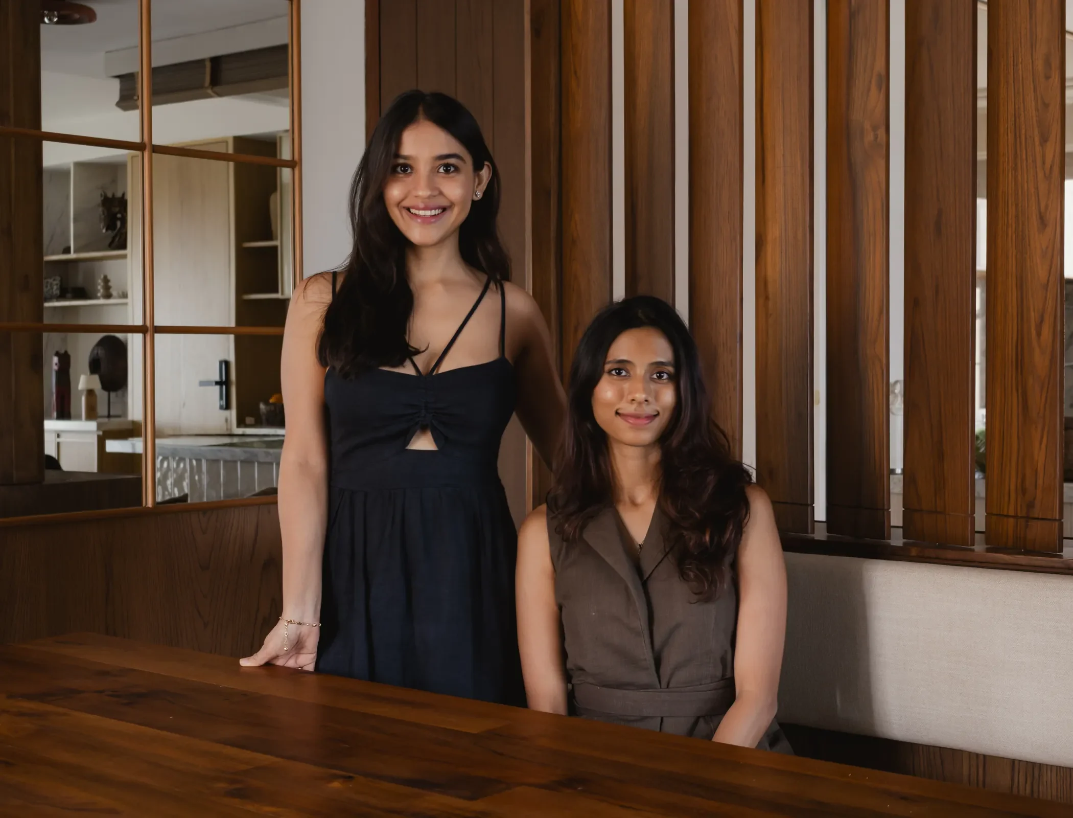 Anushri Shetty and Maitri Uka at the studio
